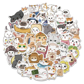 DMIGHT cat stickers; 62 playful designs for crafts and decor