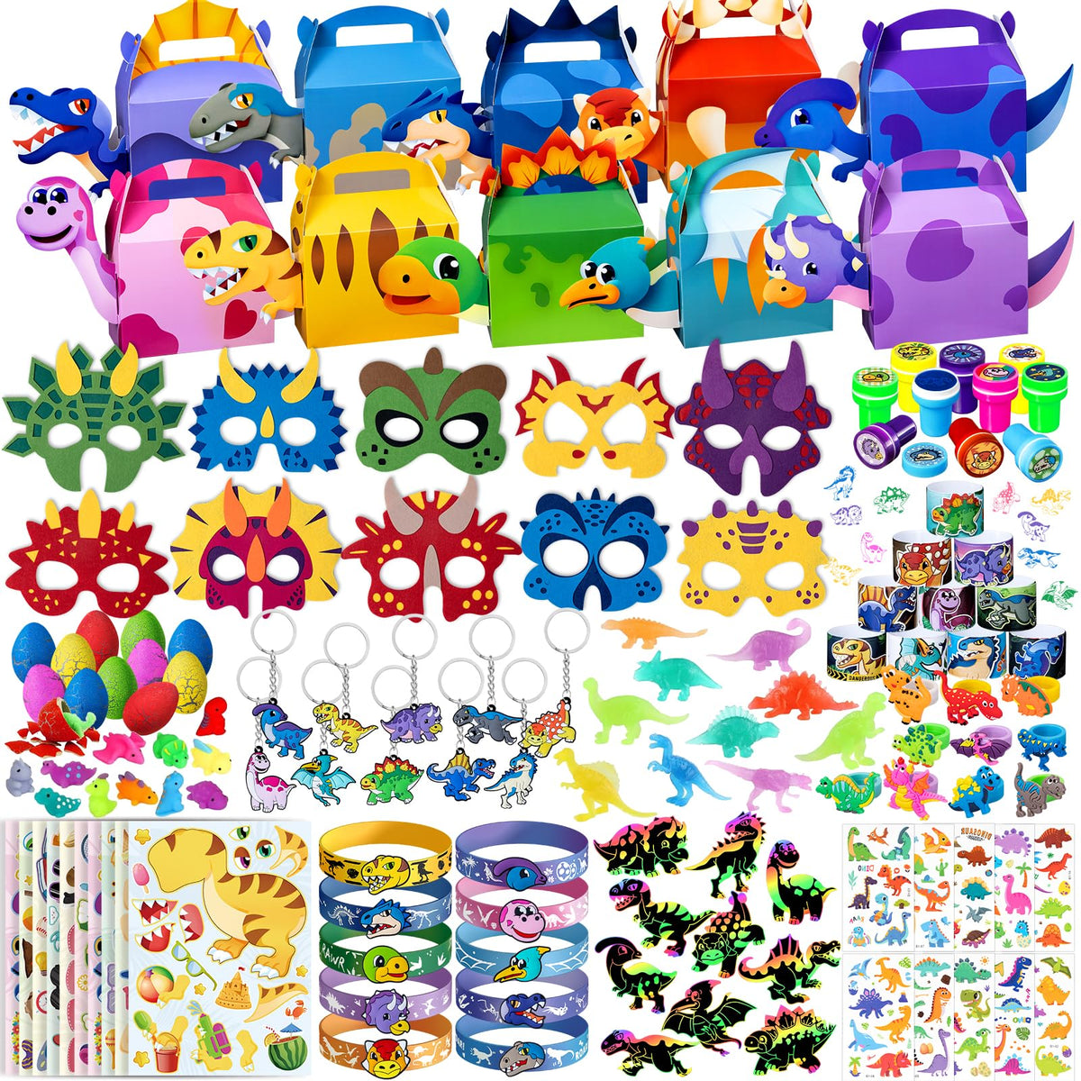 DMIGHT Dinosaur party favors set provides a complete, easy party planning solution.