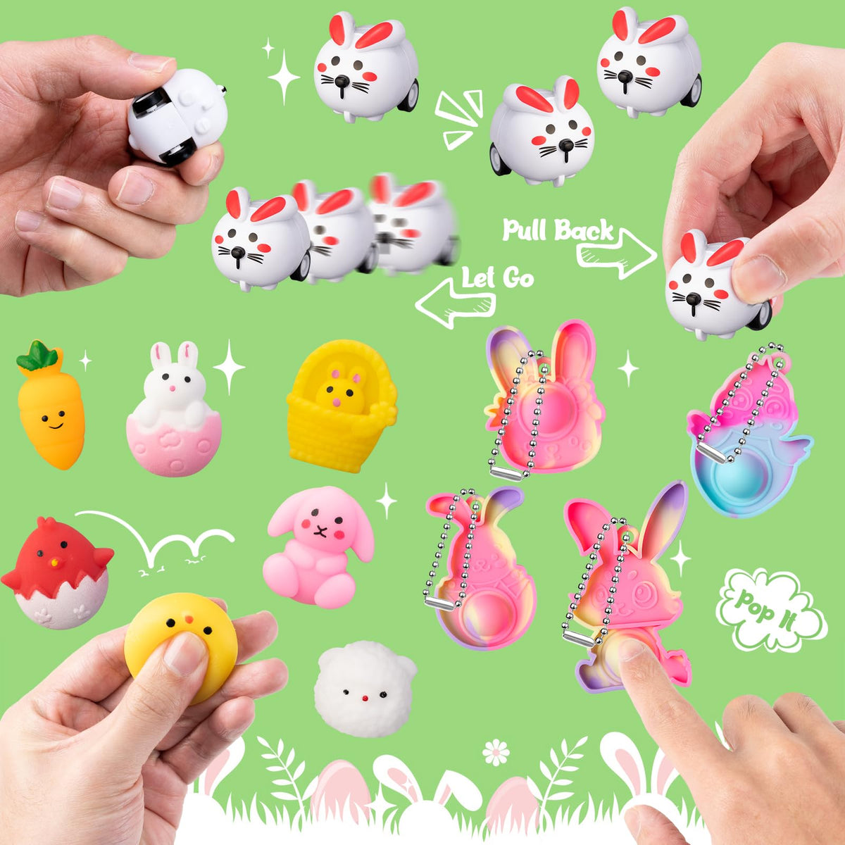DMIGHT Easter Egg Fillers slap bracelets with soft core