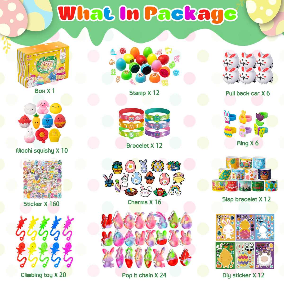 DMIGHT Easter Egg Fillers climbing toys for outdoor play
