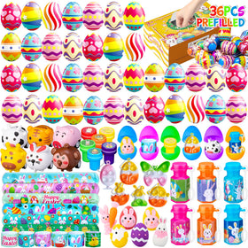 DMIGHT Easter prefilled eggs with colorful shells for easy party gifting