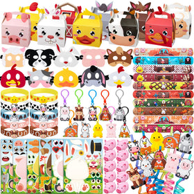 DMIGHT Farm Animals gift boxes for filling kids' party bags