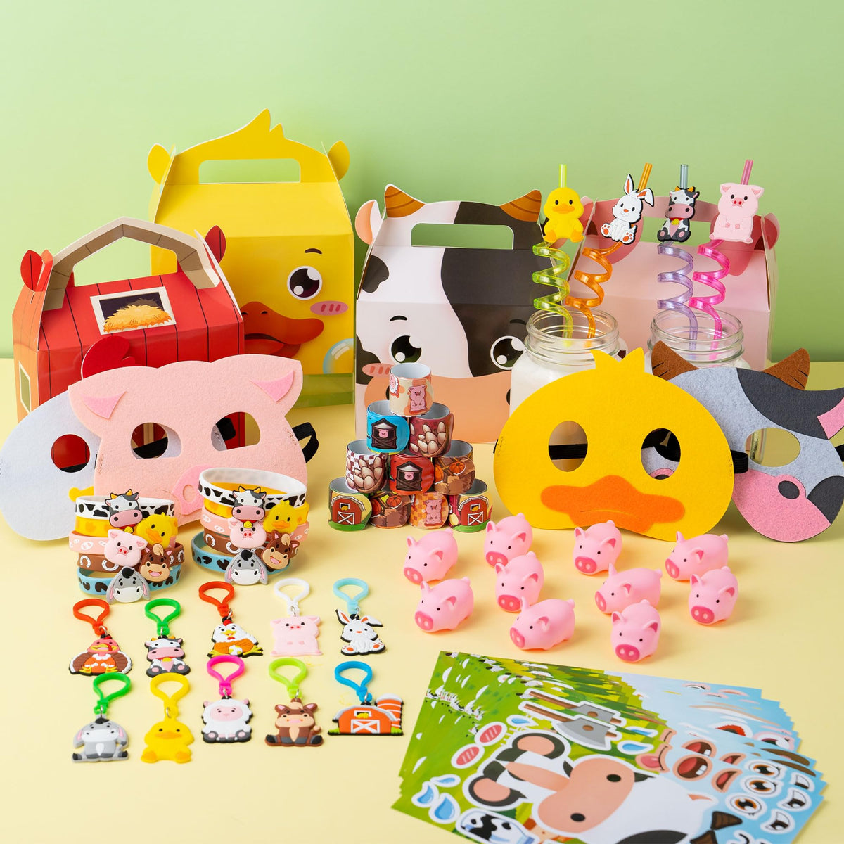 DMIGHT Farm Animals slap wristbands as quick party keepsakes