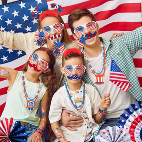 DMIGHT Fourth of July moustache adds humorous flair for themed costumes and events.