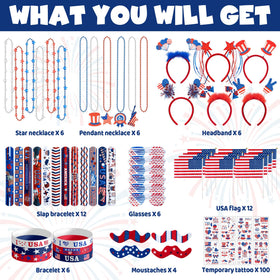 DMIGHT Fourth of July necklace adds subtle patriotic shine for festive photos and wear.