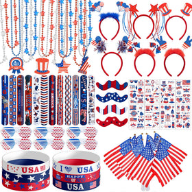 DMIGHT Fourth of July slap bracelet showcases patriotic design for instant party flair.
