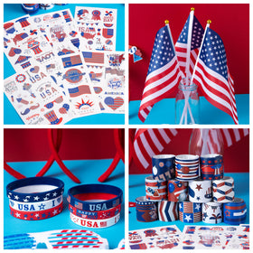 DMIGHT Fourth of July USA flag accessory enhances crowd vibes at any July celebration.