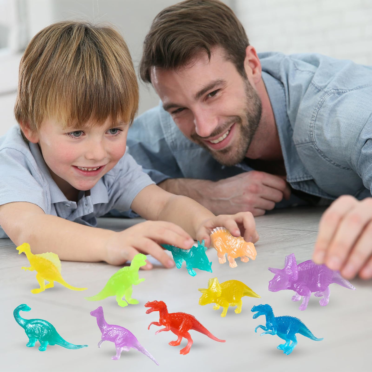 DMIGHT glow-in-the-dark dinosaurs brighten dusk birthday moments.