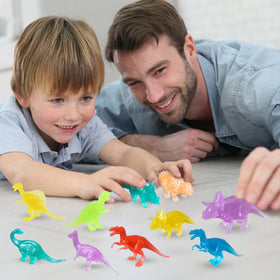 DMIGHT glow-in-the-dark dinosaurs brighten dusk birthday moments.