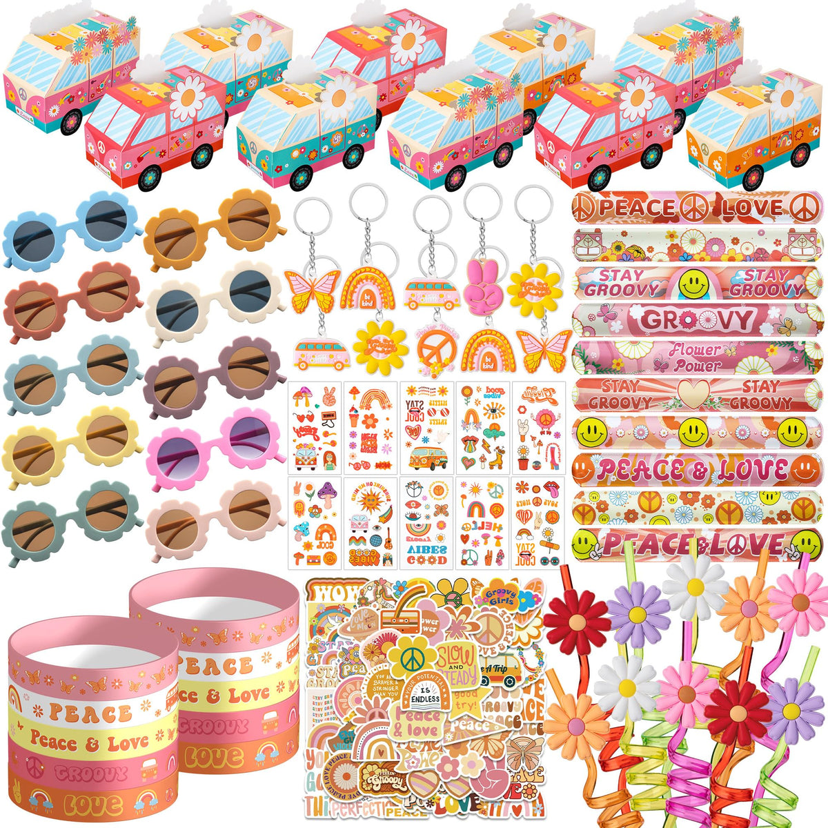 DMIGHT groovy bus-boxes deliver colorful party favors for easy gifting
