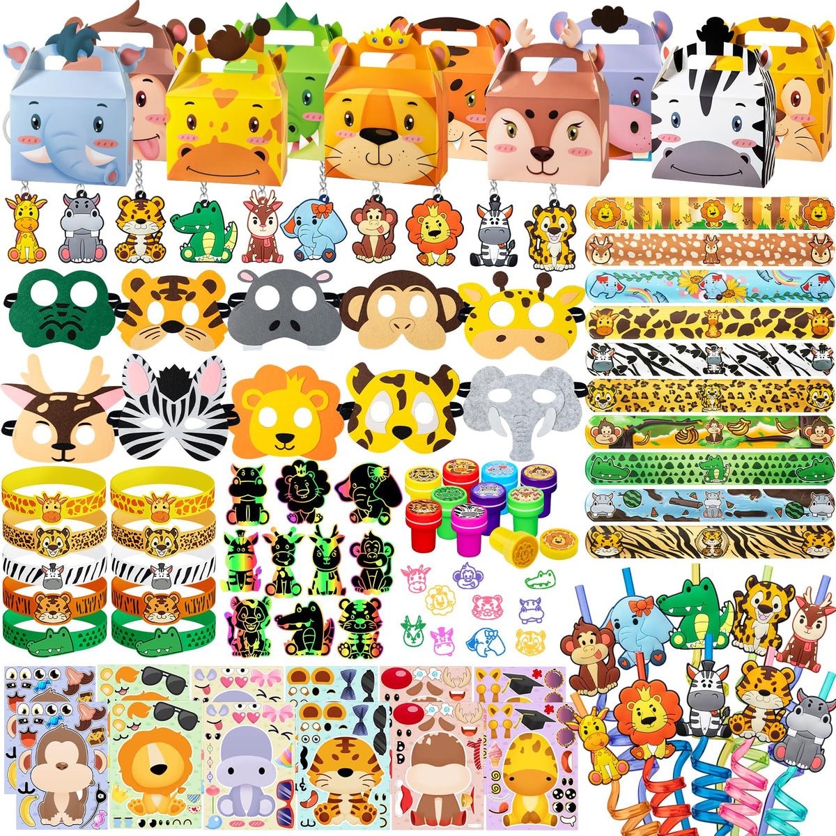 DMIGHT Jungle Safari gift boxes vibrant for filling goodie bags