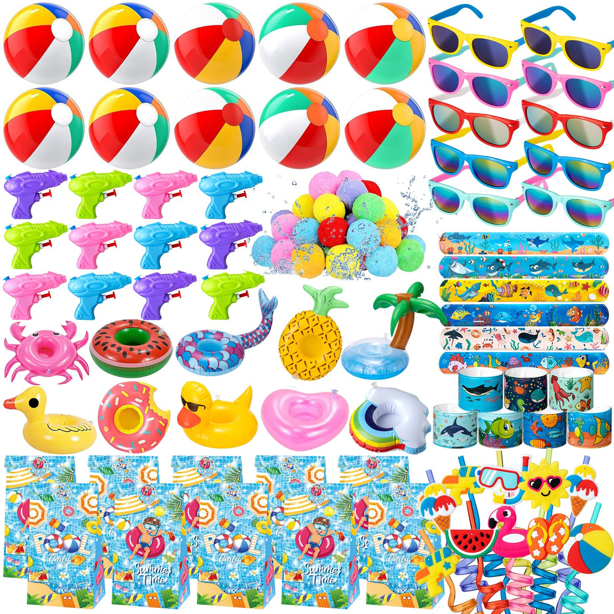 DMIGHT pool party favors: inflatable beach balls for sunny backyard fun
