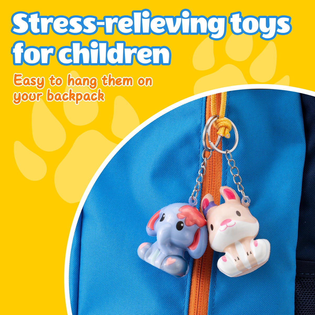 DMIGHT safari monkey squishy keychain, compact for bags and desks.