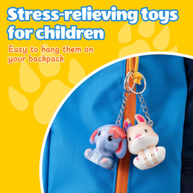 DMIGHT safari monkey squishy keychain, compact for bags and desks.
