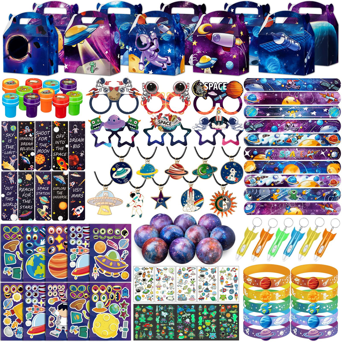 DMIGHT space glasses for kids, ideal as colorful space party favors