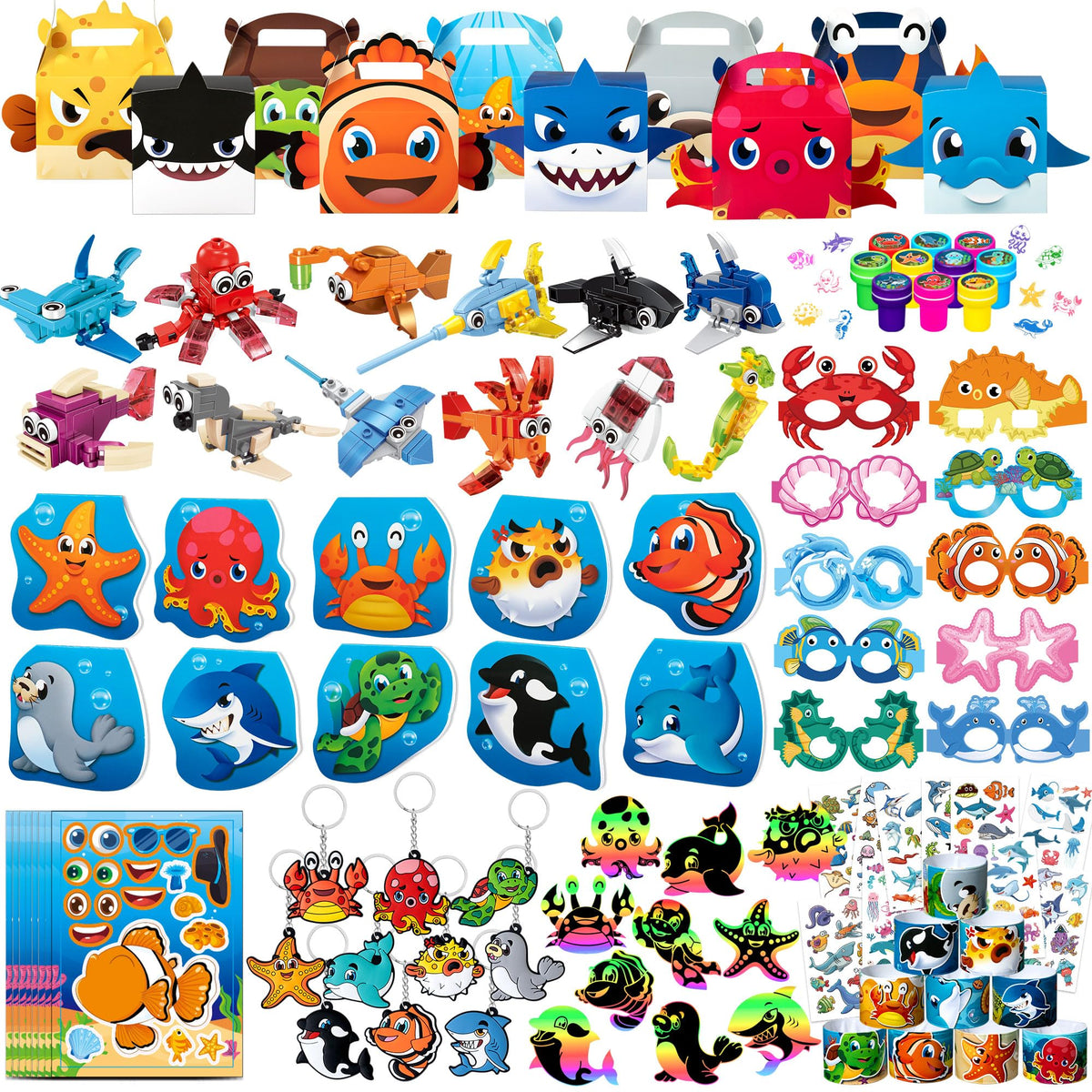 DMIGHT Under the Sea shark sticker for party favors and playful decor.