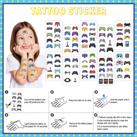 DMIGHT video game favors tattoo stickers vibrant decor for themes.