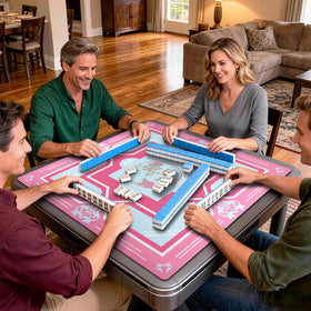 DMJHJY Mahjong mat includes a bag for easy transport and storage.
