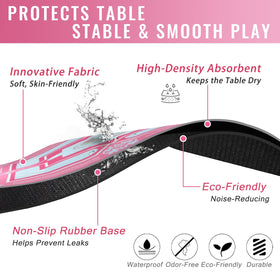 DMJHJY Mahjong mat with non-slip backing keeps the table stable.