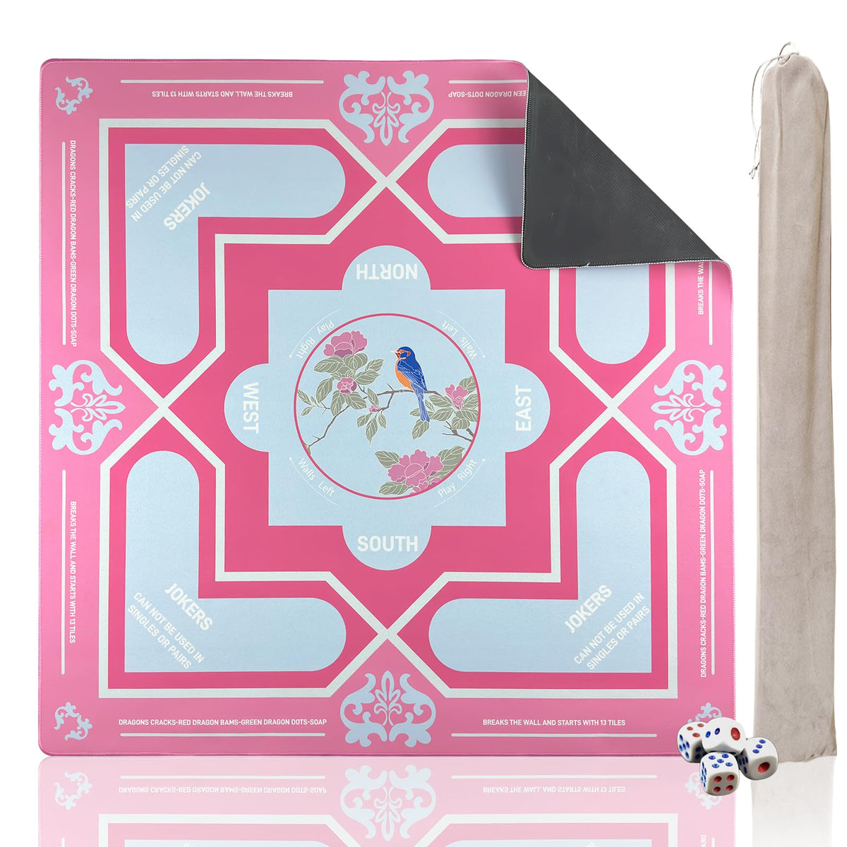 DMJHJY Mahjong mat top surface for quiet, focused play.