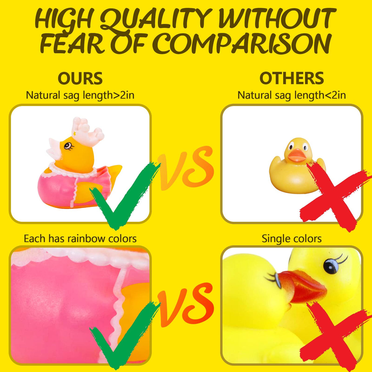 Dmsky mini rubber ducks for kids bath time and color splash