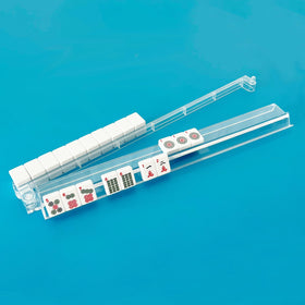 Crystal-clear acrylic finish enhances table aesthetics while showing tiles clearly.