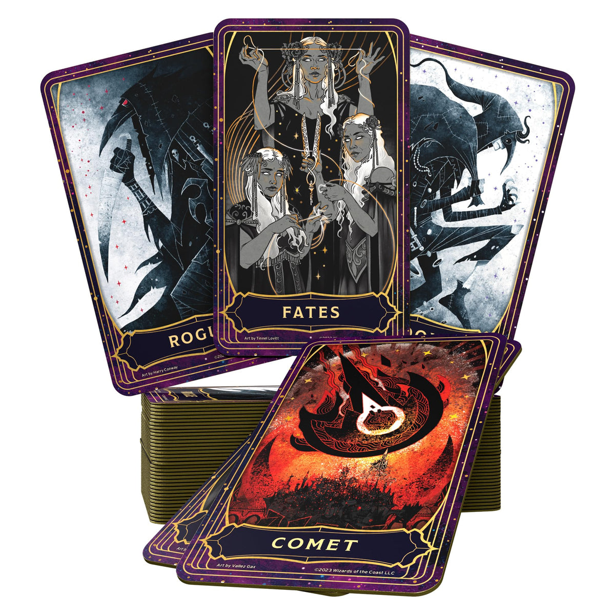 DND Reference guide detailing card-by-card usage for varied encounters
