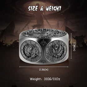 DNDND Helmed Horror face engraving on a D20, premium tabletop artwork.