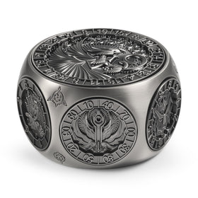 DNDND 8-in-1 dual D20 spinner dice top face for quick advantage rolls.