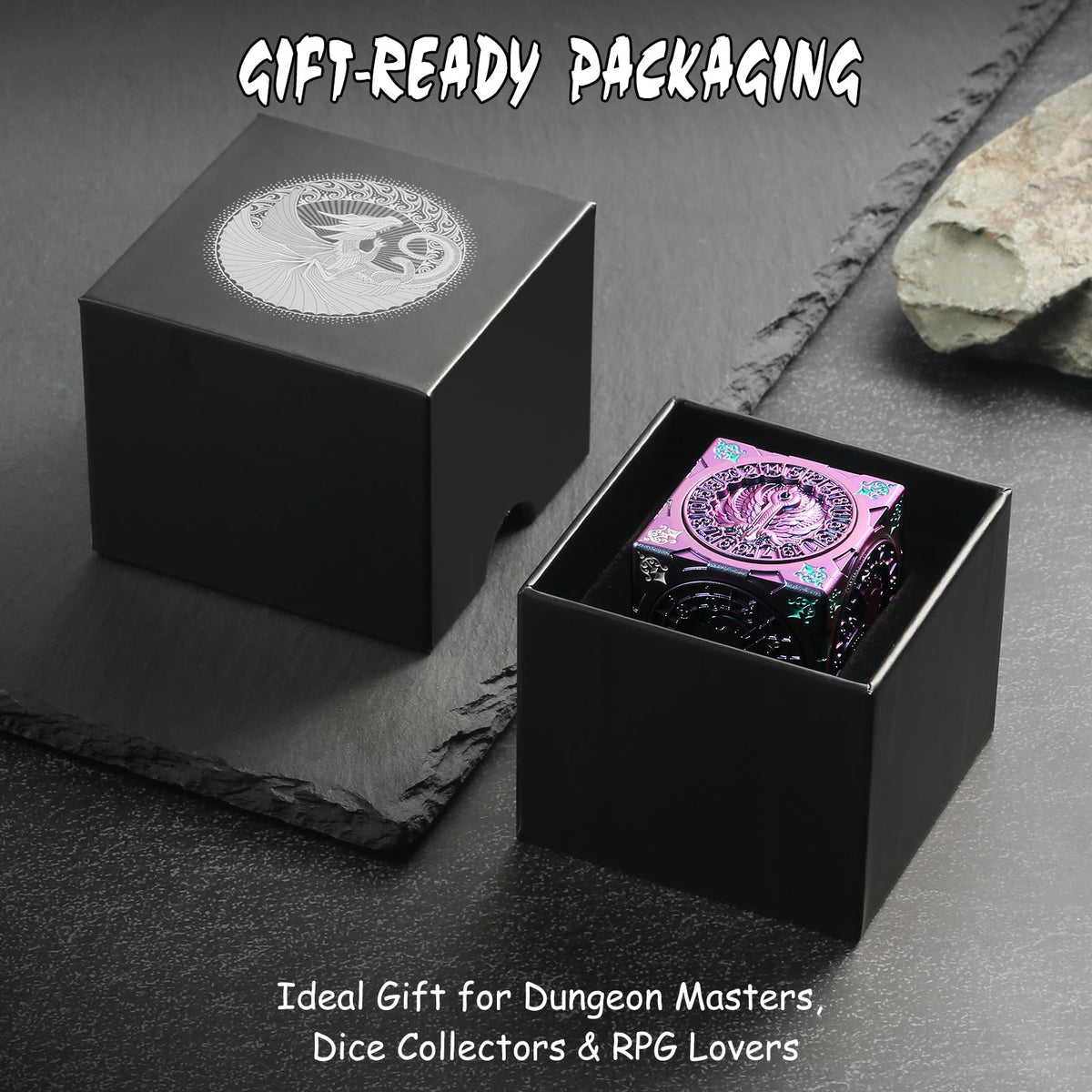 DNDND gift tin packaging presents a premium unboxing experience.