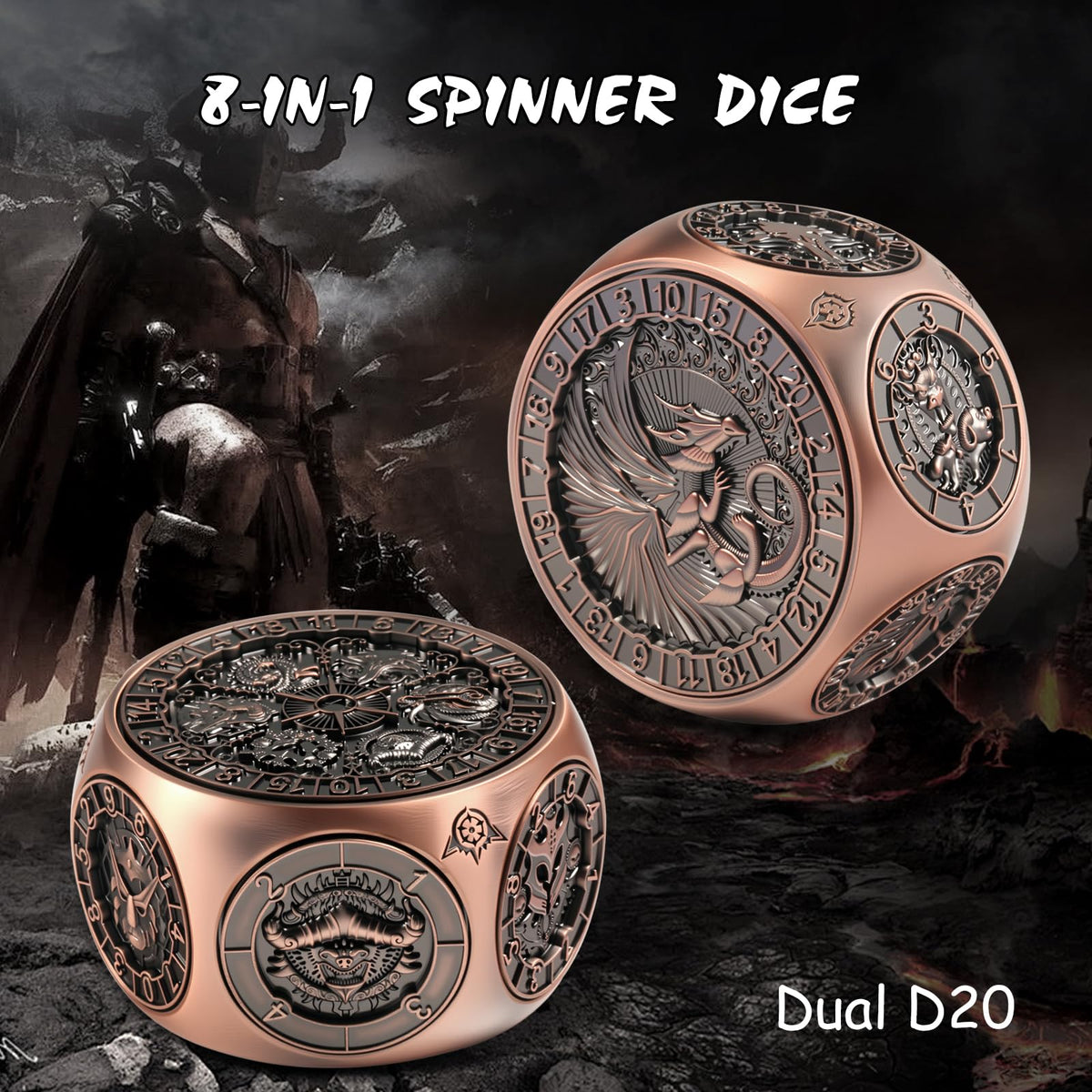 Helmed Horror engraving adds collectible fantasy art to your tabletop.