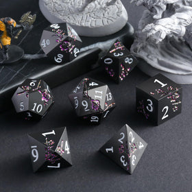 DNDND glitter purple flower D12 dice for dramatic rulings