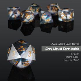 DNDND Grey Liquid Sharp Edge D10 die showcases luminous liquid with each roll