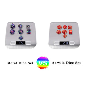 DNDND purple metal percentile die ready for percentile checks.