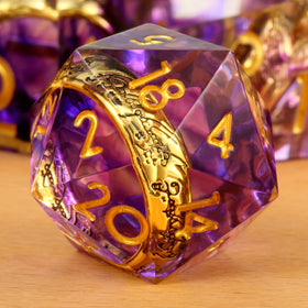 DNDND ring-inside dice close-up highlighting golden ring feature