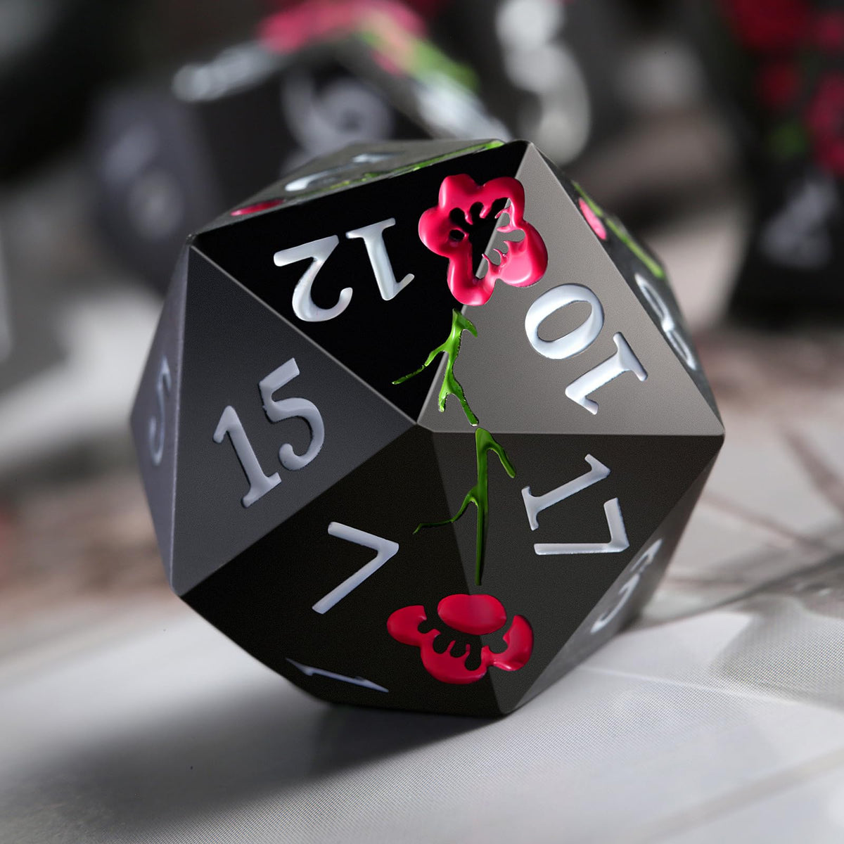 DNDND weighty metal dice set with matte finish offers premium feel and confident roll.
