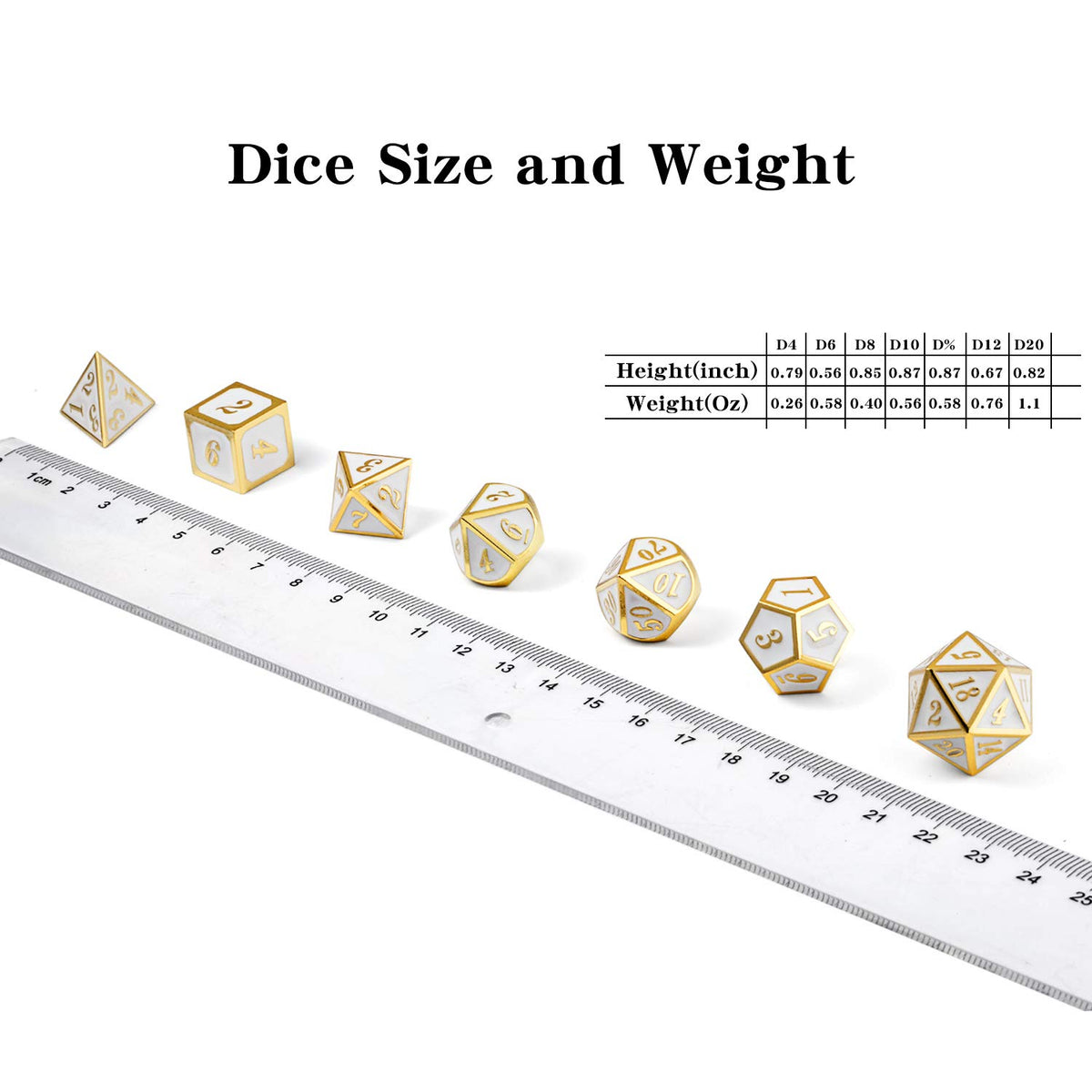 DNDND weighty dice feel close-up enhances grip for precise rolls.