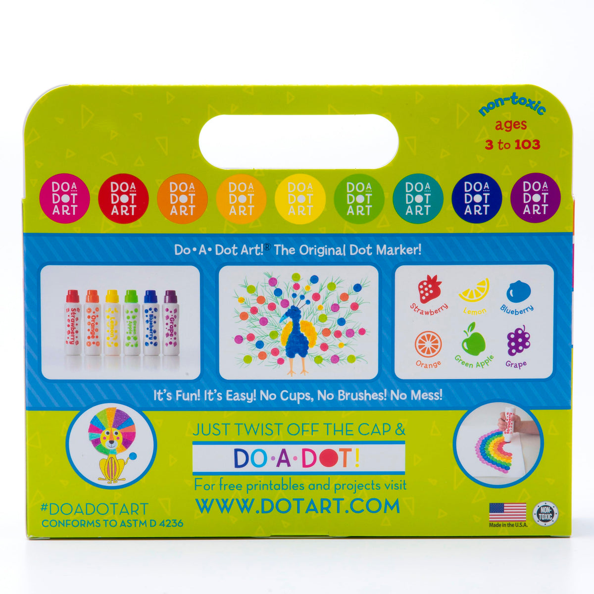 Do A Dot Art fruit scented dot markers classroom activity use