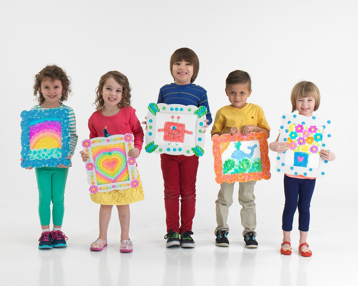 Bright pigments dry quickly for layering with Do A Dot Art! markers.