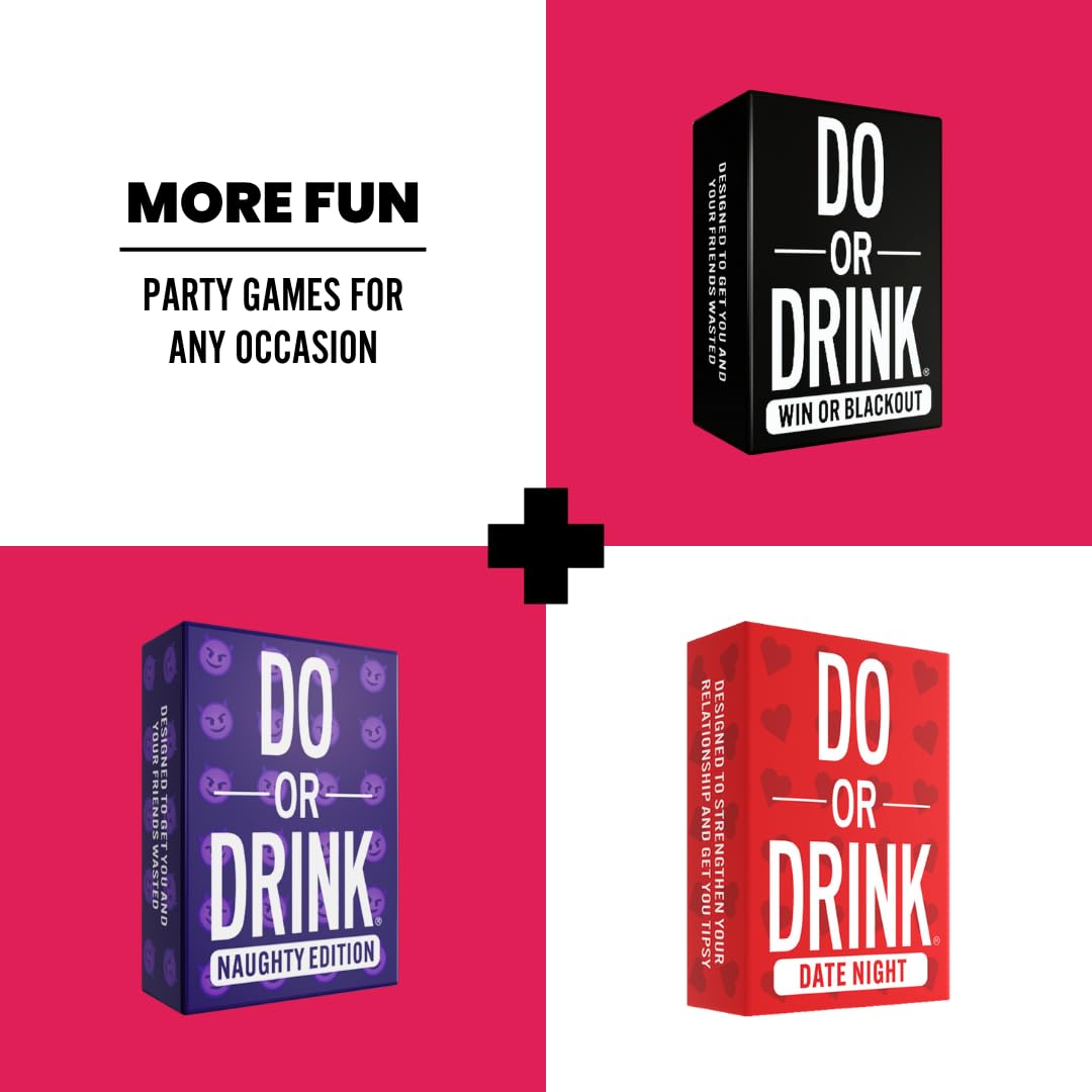 Do or Drink 21+ gift packaging image highlighting adult fun.