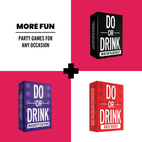 Do or Drink 21+ gift packaging image highlighting adult fun.