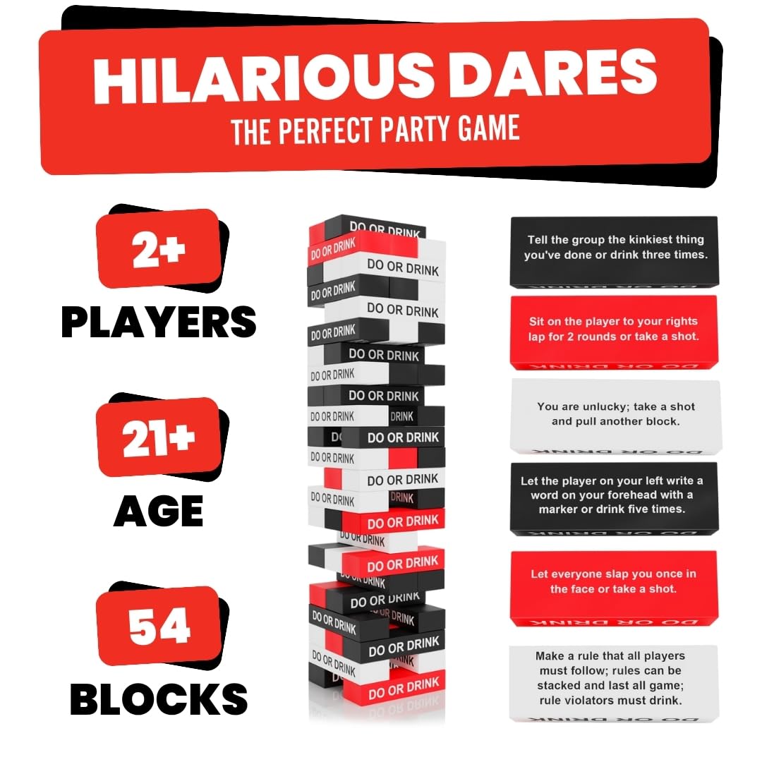 Do or Drink block pull action captures a tense moment in gameplay.