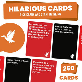Do or Drink Redneck Edition box and colorful cards ready for gameplay