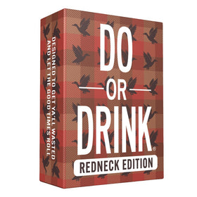 Do or Drink Redneck Edition card deck spread on table for a rowdy party night