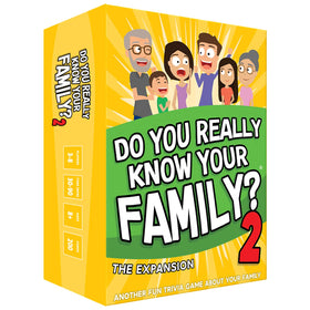DO YOU REALLY KNOW YOUR FAMILY? 2 expansion box with new prompts for family bonding.