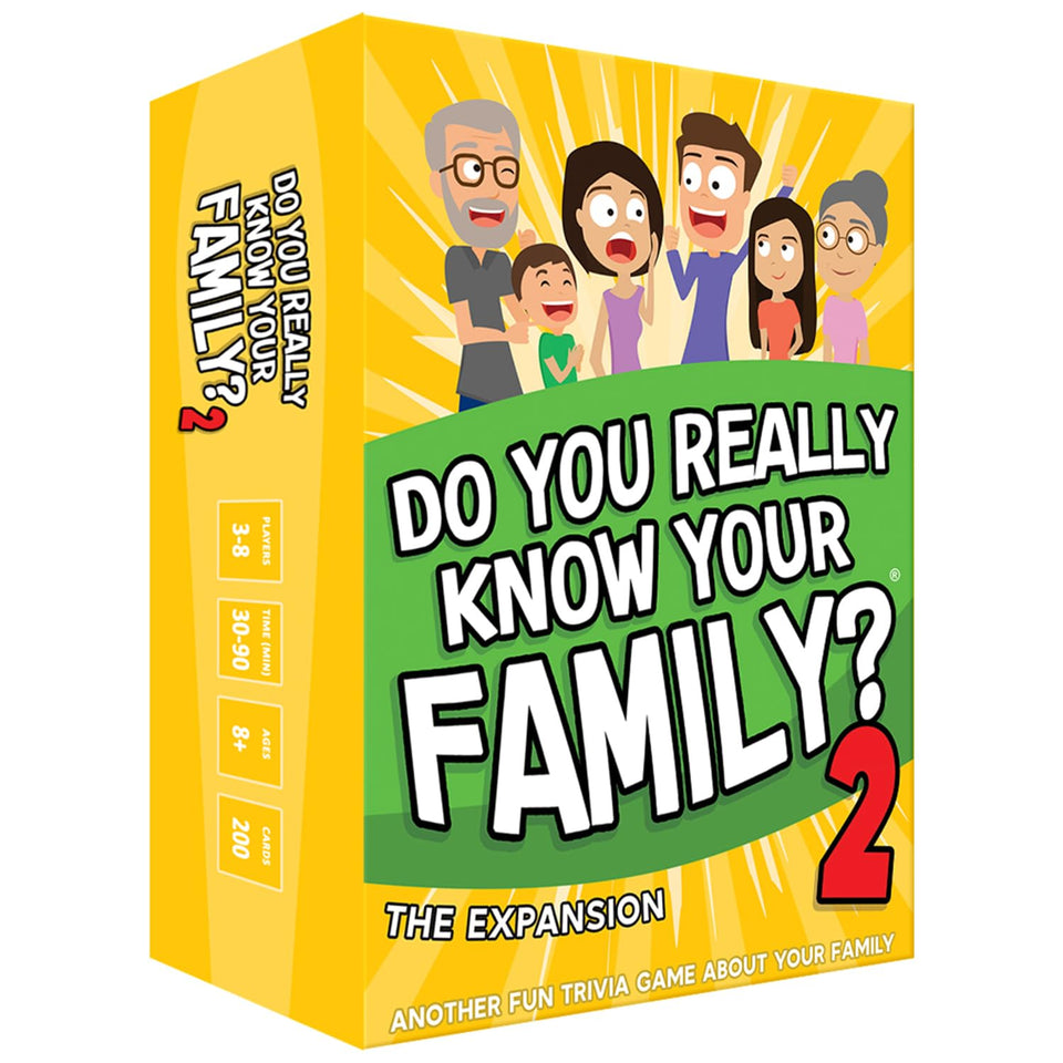 DO YOU REALLY KNOW YOUR FAMILY? 2 expansion box with new prompts for family bonding.