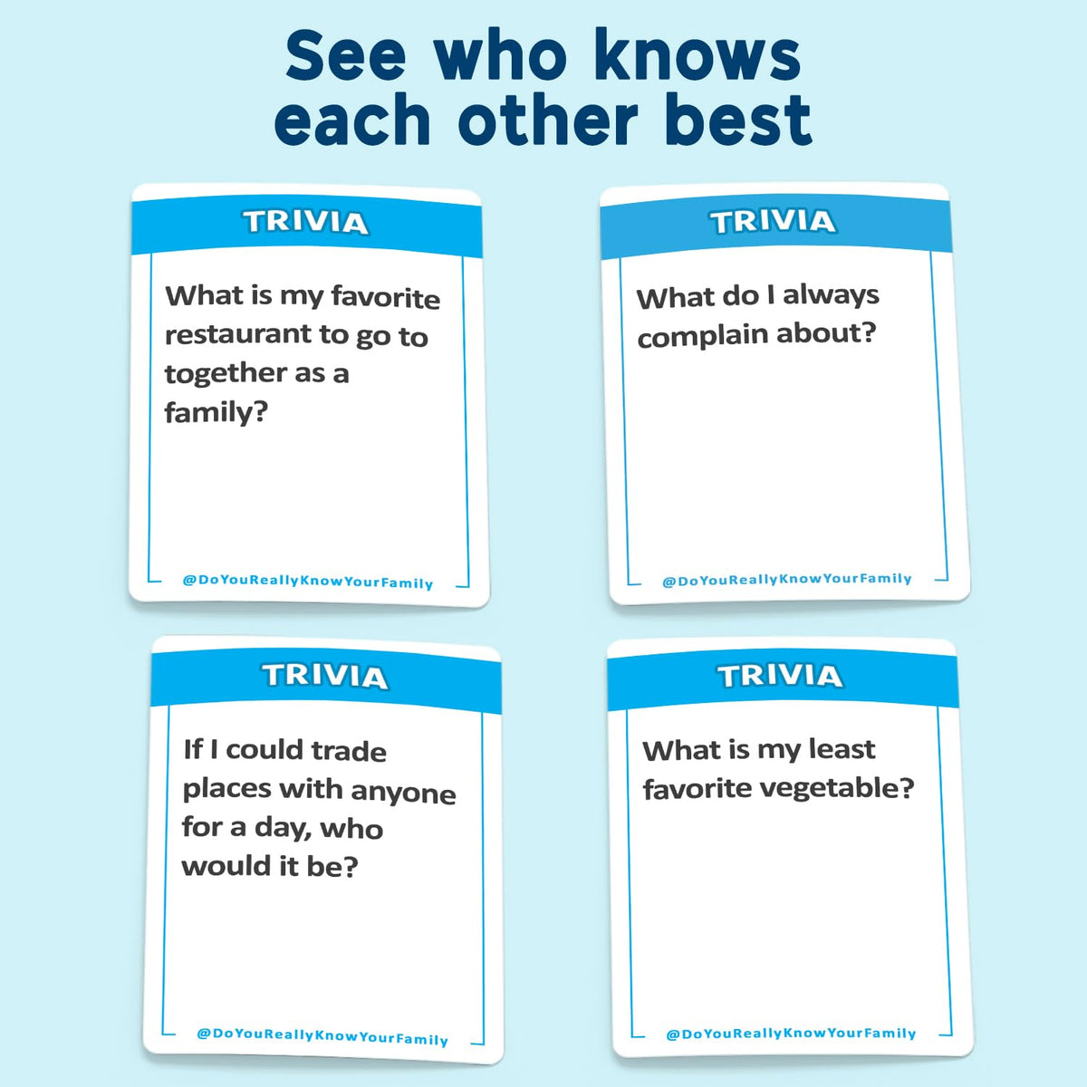 DO YOU REALLY KNOW YOUR FAMILY? challenge cards—humorous tasks for family bonding