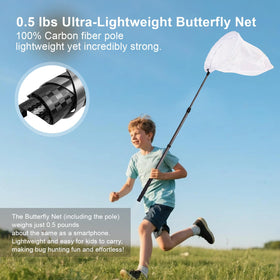 DOBEN butterfly net features 23-inch depth and breathable mesh to keep bugs inside.