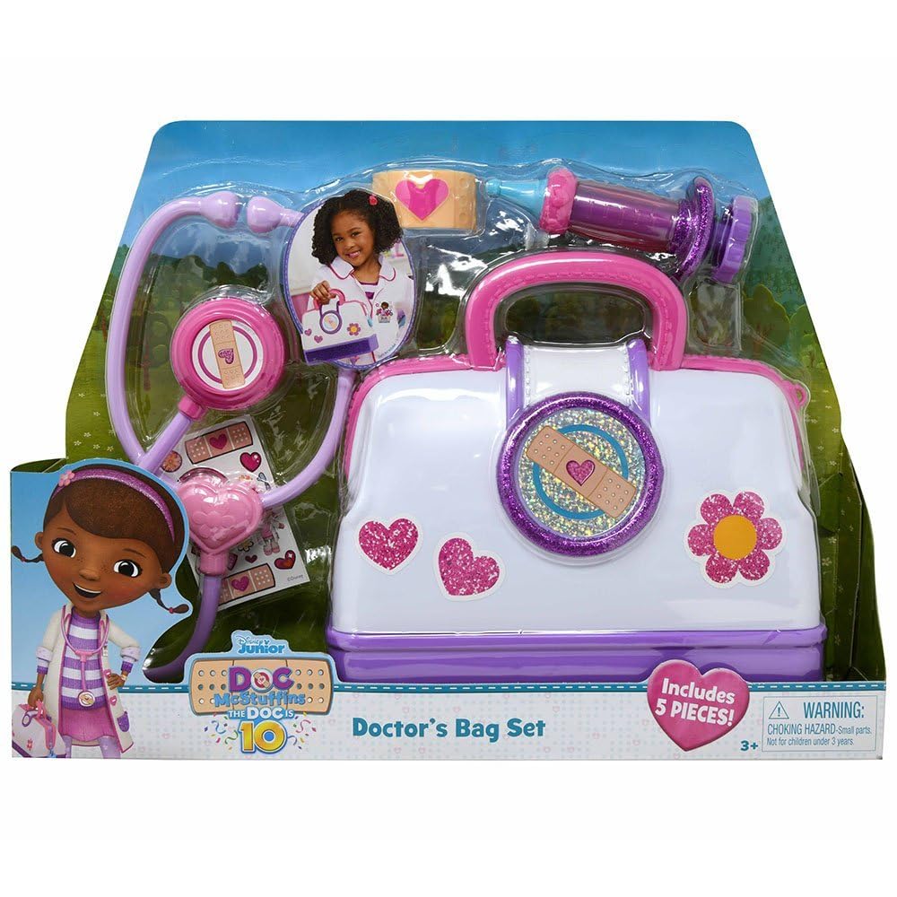 Doc McStuffins doctor bag set with stethoscope for imaginative play and early healthcare learning