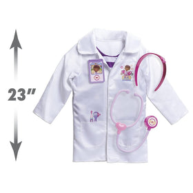 Doc McStuffins sparkly pink headband and badge for enhanced pretend play and storytelling.